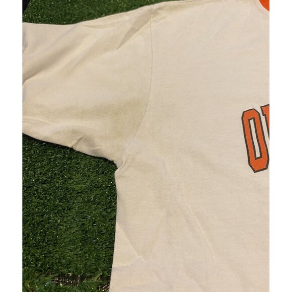 Vintage Oklahoma State Cowboys shirt mens large Champion 90s white orange X - Picture 6 of 10